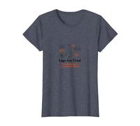 Les Jambes sont fatiguées de Sauter aux Conclusions Toute la journée T-Shirt, Femme, Bleu Chiné, M