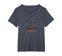 Les Jambes sont fatiguées de Sauter aux Conclusions Toute la journée T-Shirt, Femme Grandes Tailles, Bleu Chiné, 3X