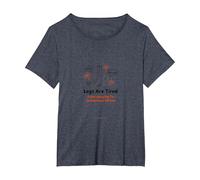 Les Jambes sont fatiguées de Sauter aux Conclusions Toute la journée T-Shirt, Femme Grandes Tailles, Bleu Chiné, 1X