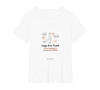 Les Jambes sont fatiguées de Sauter aux Conclusions Toute la journée T-Shirt, Femme Grandes Tailles, Blanc, 5X