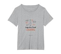 Les Jambes sont fatiguées de Sauter aux Conclusions Toute la journée T-Shirt, Femme Grandes Tailles, Gris Chiné, 2X