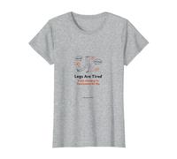 Les Jambes sont fatiguées de Sauter aux Conclusions Toute la journée T-Shirt, Femme, Gris Chiné, M