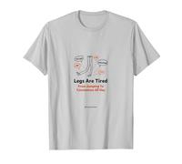 Les Jambes sont fatiguées de Sauter aux Conclusions Toute la journée T-Shirt, Homme, Argent, M