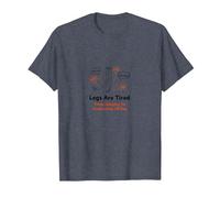 Les Jambes sont fatiguées de Sauter aux Conclusions Toute la journée T-Shirt, Homme, Bleu Chiné, M