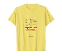 Les Jambes sont fatiguées de Sauter aux Conclusions Toute la journée T-Shirt, Homme, Citron, 3XL