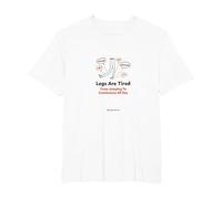 Les Jambes sont fatiguées de Sauter aux Conclusions Toute la journée T-Shirt, Homme Grandes Tailles, Blanc, 5X Tall