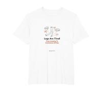 Les Jambes sont fatiguées de Sauter aux Conclusions Toute la journée T-Shirt, Homme Grandes Tailles, Blanc, 6X Tall