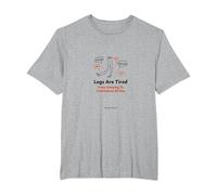 Les Jambes sont fatiguées de Sauter aux Conclusions Toute la journée T-Shirt, Homme Grandes Tailles, Gris Chiné, 2X Tall