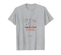 Les Jambes sont fatiguées de Sauter aux Conclusions Toute la journée T-Shirt, Homme, Gris Chiné, M