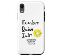 Les jardiniers de tulipes Foxglove Daisy contre la manifestation contre le fascisme Coque pour iPhone XR