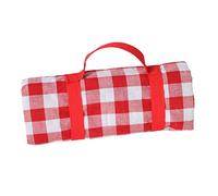 Les Jardins de la Comtesse - Nappe de Picnic Carrée à Carreaux Rouges - Coton et Revers Etanche Polyester - 140 x 140 cm - Rouge/Blanc - 2/4 Personnes - Tapis/Couverture Pique Nique