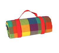 Les Jardins de la Comtesse - Nappe Pique-Nique Carrée Multi-Couleurs - Tapis/Couverture Coton et Revers Etanche Polyester - 140 x 140 cm - Aussi pour Table de Jardin - Pliable et Portable