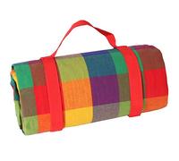 Les Jardins de la Comtesse - Nappe Pique-Nique Rectangulaire XL Multi-Couleurs - Tapis Picnic Coton et Revers Imperméable Polyester - Aussi pour Table de Jardin - 140 x 280 cm - Pliable et Portable