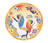 Les Jardins de la Comtesse - Petite Assiette à Dessert Plate en Mélamine - Perroquets de Bahia - Ø 23 cm - Multicolore - Service de Table - Vaisselle Quasi-Incassable MelARTmine