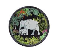 Les Jardins de la Comtesse - Petite Assiette à Dessert Plate en Mélamine Pure - Jungle - Ø 23 cm - Noir/Vert - Service de Table - Collection de Vaisselle Quasi-Incassable MelARTmine