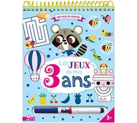 Les jeux de mes 3 ans - bloc avec feutre effaçable