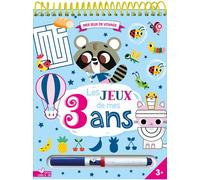 Les jeux de mes 3 ans - bloc avec feutre effaçable - Collectif - Deux Coqs D'or - relié - Livre-jeu