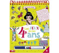Les jeux de mes 4 ans - bloc avec feutre effaçable Bloc avec feutre effaçable - Collectif - Deux Coqs D'or - broché - Livre-jeu