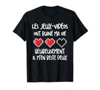 Les Jeux Vidéos Ont Ruiné Ma Vie Cadeau Humour Geek T-Shirt