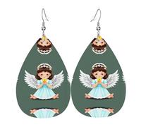 Les jolies boucles d'oreilles en cuir en forme de goutte d'ange sont un accessoire luxueux et tendance adapté aux femmes, mettant en valeur le charme individuel.