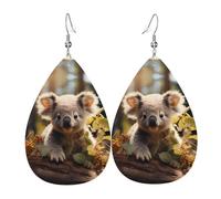 Les jolies boucles d'oreilles en cuir en forme de goutte de koala sont un accessoire luxueux et tendance adapté aux femmes, mettant en valeur le charme individuel.