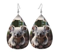 Les jolies boucles d'oreilles Koala en cuir en forme de goutte sont un accessoire luxueux et tendance adapté aux femmes, mettant en valeur le charme individuel.