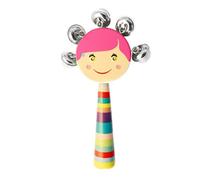 Les jouent aux cloches à main, au Jingle Stick Shaker, Jingle Smile Bâton Shaker, Clochettes légères de dessin animé, instruments de musique pour pour la maternelle et la crèche