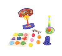 Les Jouets d'oiseau Set Colorful Basketball Skateboard Soulagez l'anxiété Puzzle Empilement Sepak Takraw Bird Toy TH Intelligence Stamping Bird Toysskateboard