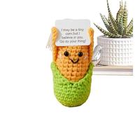 Les jouets en crochet,les jouets de bureau émotionnels en forme de maïs avec une carte | Maïs Drôle Et Positif | pour amis, enseignants, collègues, étudiants, garçons, filles, femmes, hommes.