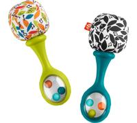 Les jouets nouveau-nes de Fisher-Price Rock N Rock Maracas 2 Instruments de musique doux pour le developpement jouent des bebes ages de 3 ans et