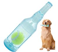 Les jouets pour chiens de bouteille d'eau 10x3 pouces de chien grincement des jouets avec balle tennis à l'intérieur mignon caoutchouc unique unique pour la dentition, l'entraînement, le soulageme