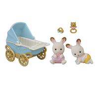 Sylvanian Families – Les jumeaux lapins et poussette double