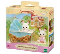 Sylvanian Families - 5432 - Les jumeaux lapin chocolat et poussette double