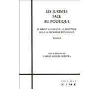 Les Juristes Face Au Politique - Tome 2, Le Droit, La Gauche, La Doctrine Sous La Iiie République