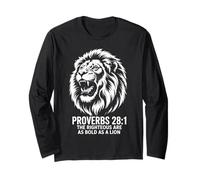 Les justes sont Audacieux comme Un Lion (Proverbes 28:1 Bible) Manche Longue