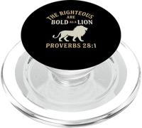 Les justes sont Audacieux comme Un Lion Proverbes 28:1 Christian PopSockets PopGrip pour MagSafe