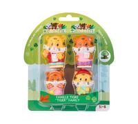 Les Klorofil - Famille Tigre - Figurines Souples Jouet d’Imagination dès 18 Mois - Lot de 4 Personnages - Figurines Animaux à Collectionner Compatibles avec Univers Klorofil - Jeu d’Éveil Enfant