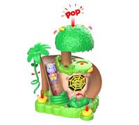 Les Klorofil - L’Île de la Jungle - Jouet d’Imagination Enfant dès 18 Mois - Aire de Jeu avec Toboggan, Effet Pop et Figurine Olga l’Hippopotame - Univers Klorofil Compatible - Jeu d’Éveil