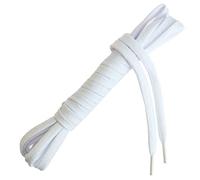 Les Lacets Français - Lacets plats et épais - SPORTIF - Pour toutes les chaussures de sport - 110cm - 100% Polyester - Couleur : Blanc - FABRIQUE EN FRANCE Entreprise Patrimoine Vivant
