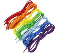 Les Lacets Français - Lacets ronds et épais - 3mm - 110cm - 100% coton - unisex - EN LOT : Arc en ciel 7 couleurs - FABRIQUE EN FRANCE - Entreprise Patrimoine Vivant