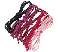 Les Lacets Français - Lacets ronds et épais - 3mm - 110cm - 100% coton - unisex - EN LOT : Noir/Violet/Rose Framboise/Rose Boléro/Rose Oeillet - FABRIQUE EN FRANCE - Entreprise Patrimoine Viva