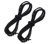 Les Lacets Français - Lacets ronds et épais - 3mm - 75cm - 100% coton - Mixte - EN LOT : Noir - ( x2 paires ) - FABRIQUE EN FRANCE