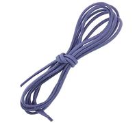 Les Lacets Français. Lacets ronds et épais. 3mm, Coton. Bleu pensée. 150cm FABRIQUE EN FRANCE