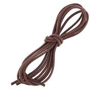 Les Lacets Français. Lacets ronds et épais. 3mm, Coton. Marron Acajou. 125cm FABRIQUE EN FRANCE