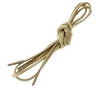 Les Lacets Français. Lacets ronds et fins. 2mm, Coton. Marron sable. FABRIQUE EN FRANCE