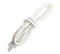 Les Lacets Français - Lacets ronds et très épais - 5mm - 110cm - 100% coton - Couleur : Blanc - FABRIQUE EN FRANCE Entreprise Patrimoine Vivant