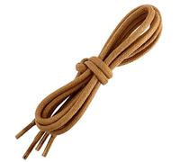 Les Lacets Français - Lacets ronds et très épais - 5mm - 125cm - 100% coton - Couleur : Marron Chameau - FABRIQUE EN FRANCE Entreprise Patrimoine Vivant