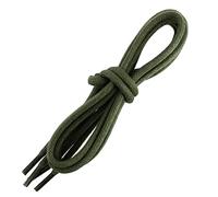 Les Lacets Français - Lacets ronds et très épais - 5mm - 125cm - 100% coton - Couleur : Vert Armée - FABRIQUE EN FRANCE Entreprise Patrimoine Vivant