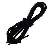 Les Lacets Français - Lacets ronds et très épais - 5mm - 75cm - 100% coton - Couleur : Noir - FABRIQUE EN FRANCE Entreprise Patrimoine Vivant