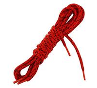 Les Lacets Français - Lacets ronds et très épais - RANDO - Pour des randonnées tout terrain - 150cm - 100% Polyester - Couleur : Rouge/Noir - FABRIQUE EN FRANCE Entreprise Patrimoine Vivant